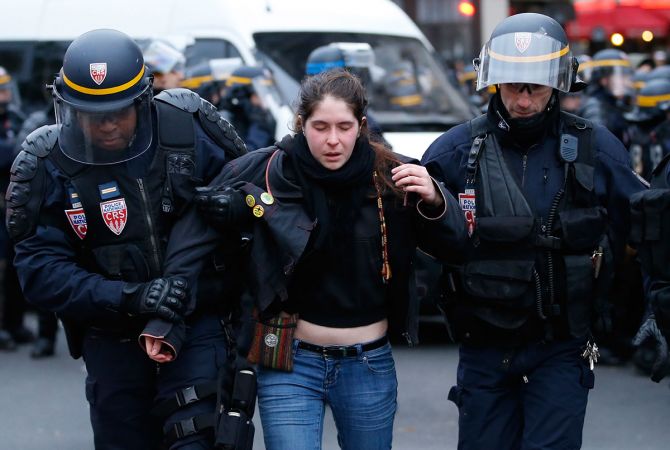 Փարիզում 300-ից ավելի մարդ Է ձերբակալվել «կանաչների» ցույցի ընթացքում տեղի ունեցած անկարգություններից հետո