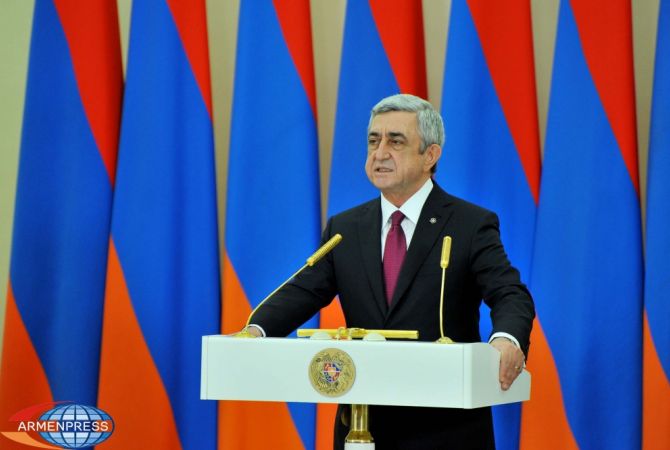State awards ceremony 2015 of Republic of Armenia takes place at Presidential Residency