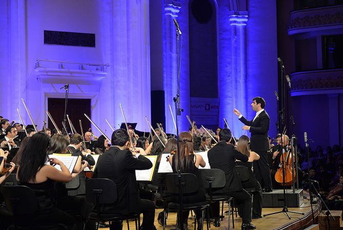 Президент Армении присутствовали на концерте, посвященном 10-летнему юбилею 
Государственного молодежного оркестра Армении
