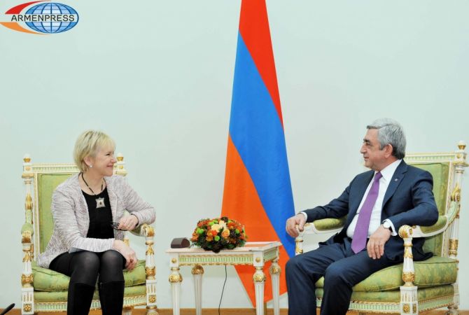 Президент высоко оценил роль Швеции в укреплении отношений Армения-ЕС
