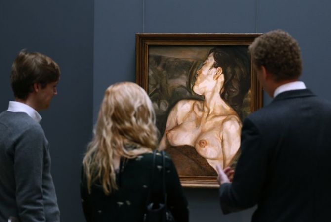 Картина Люсьена Фрейда "Беременная девушка" продана на аукционе в Лондоне за $23 
млн