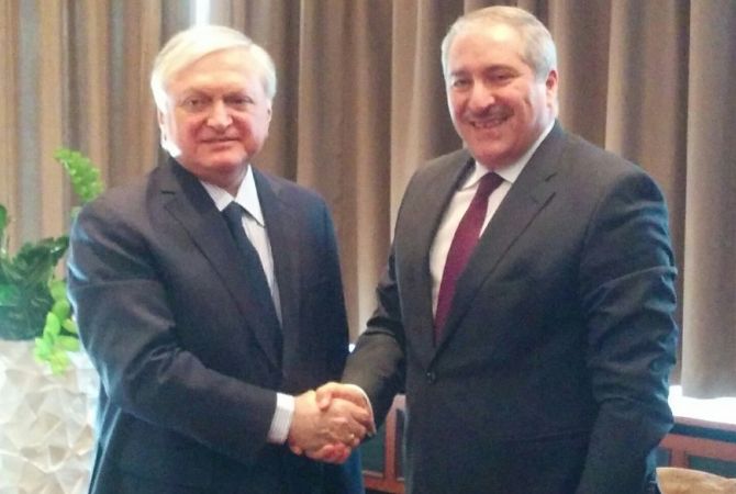 Foreign Ministers of Armenia and Jordan stress the necessity of joint struggle against terrorism