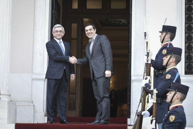 Serzh Sargsyan meets Greek PM Alexis Tsipras