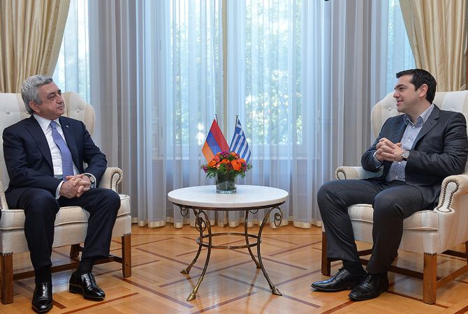 Армения глубоко заинтересована в экономической и политической стабильности Греции: 
президент Армении