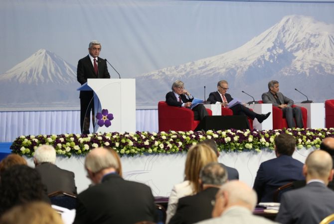 President of Armenia participates in opening ceremony of "Against the Crime of Genocide" 
second Global forum