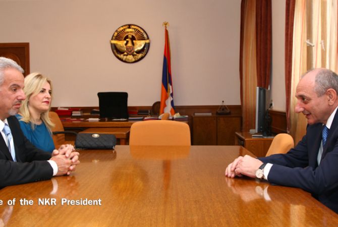 Bako Sahakyan receives US-Armenian philanthropist Vardan Naziryan