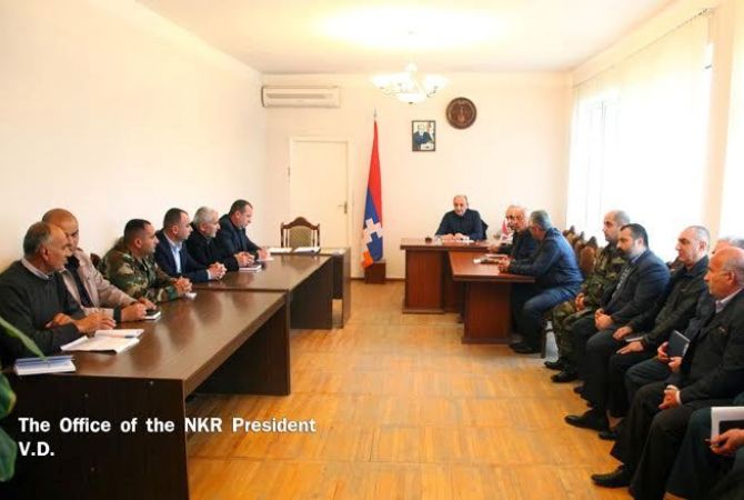 Президент НКР провел в Гадрутском районе рабочее совещание по процессу реализации 
ряда социально-экономических программ в районе