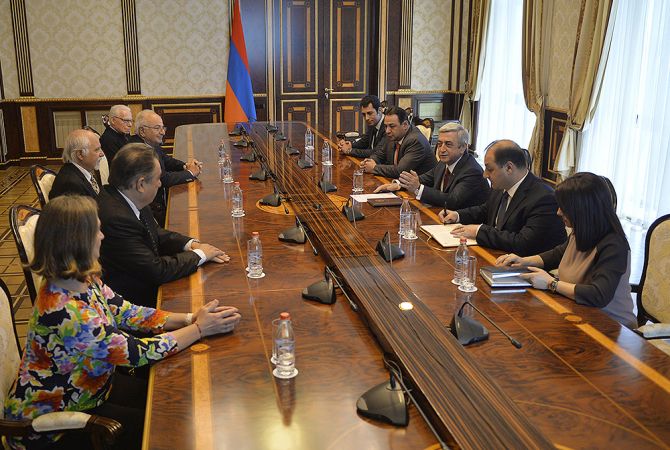  Президент РА  принял армянских благотворителей  из Аргентины 