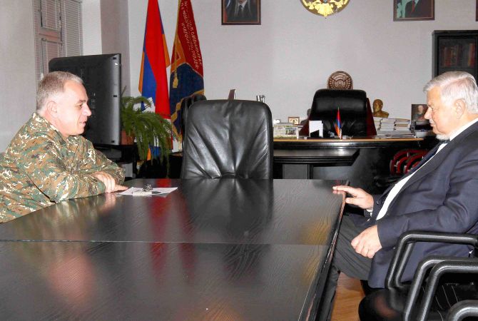 NKR Defense Minister and Personal Representative of the OSCE Chairman-in-Office discuss issues 
of conducting monitoring in north-eastern direction