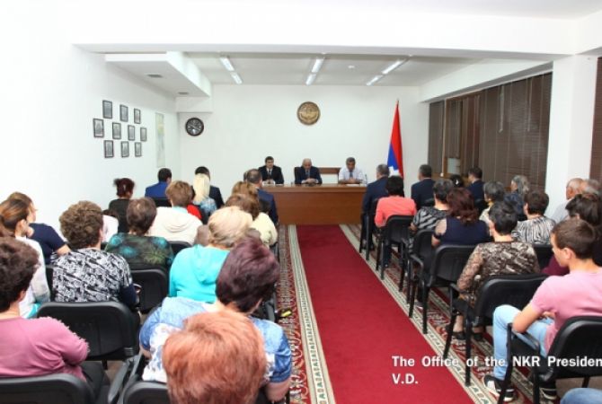 Bako Sahakyan discusses issues resulted by April war with Talish residents