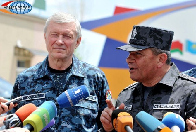 Начальник полиции Армении и генсек ОБКД положительно оценили учения 
«Кобальт-2016»