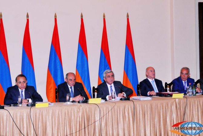 President of Nagorno Karabakh participates in “Hayastan” All Armenian Fund Board of Trustees 
session