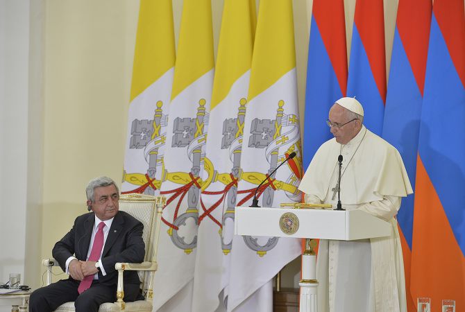International press refers to use of formulation “Genocide” by Pope Francis in Yerevan