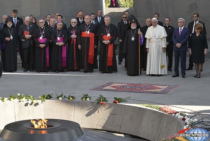 Pope Francis says ‘never again’ – reaction of international media on Pope’s visit to Genocide 
Memorial