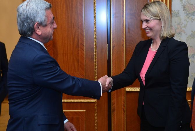 Armenian President receives US Deputy Assistant Secretary in the Bureau of European and 
Eurasian Affairs Bridget Brink