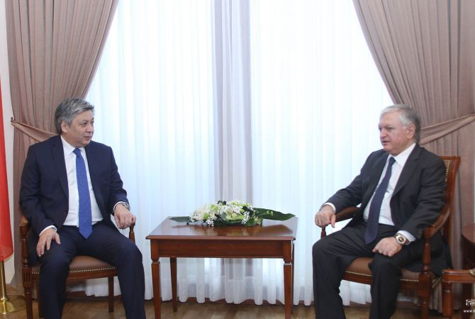 Armenian and Kyrgyz FM discuss activation of political dialogue