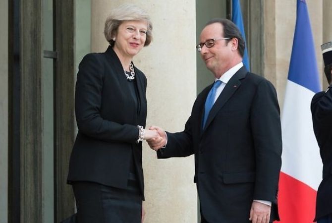 Олланд на встрече с Мэй призвал начать выход Британии из ЕС поскорее
