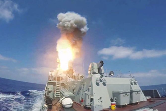 Russian warships fire missiles against terrorist targets in Syria
