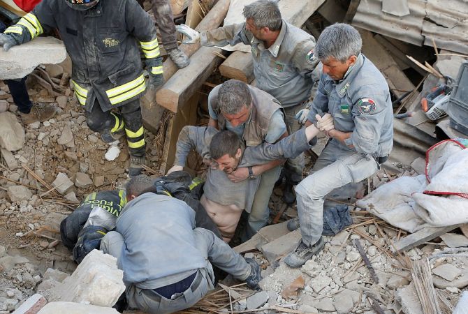 Уточняются сведения о том, есть ли среди пострадавших во время землетрясения в 
Италии граждане Армении или армяне: МИД Армении