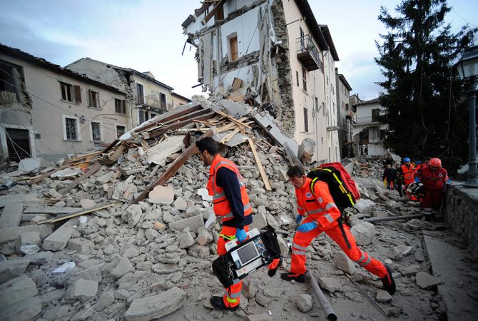 Անօդաչու սարքից նկարահանել են երկրաշարժից ավերված իտալական քաղաքը