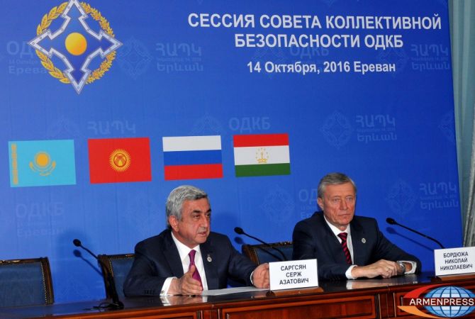 Armenian President says adoption of Collective Security Strategy is a key result of CSTO’s 
Yerevan summit