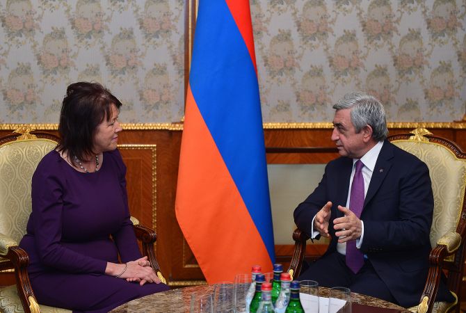Президент Армении принял делегацию во главе с председателем Европейской платформы 
регулирующих сферу телерадиовещания органов