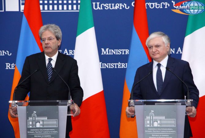 Karabakh issue on the agenda of Armenian and Italian FMs’ meeting