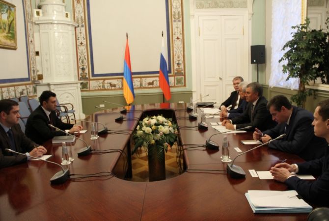 Armenian Parliament’s Deputy Speaker meets Chairman of Russia’s State Duma