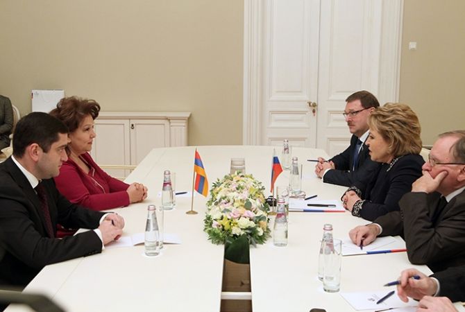 Hermine Naghdalyan, Valentina Matviyenko discuss intensifying Armenia-Russia inter-
parliamentary ties