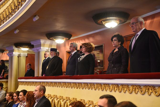 Президент Армении присутствовал на мероприятии организованном в честь 110-летия 
АОБС