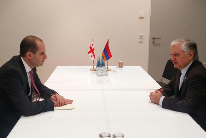 Министр иностранных дел Эдвард Налбандян встретился в Гамбурге с министром ИД 
Грузии Михеилом Джанелидзе