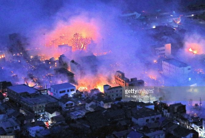  Свыше 150 домов сгорели в Японии в результате сильного пожара 