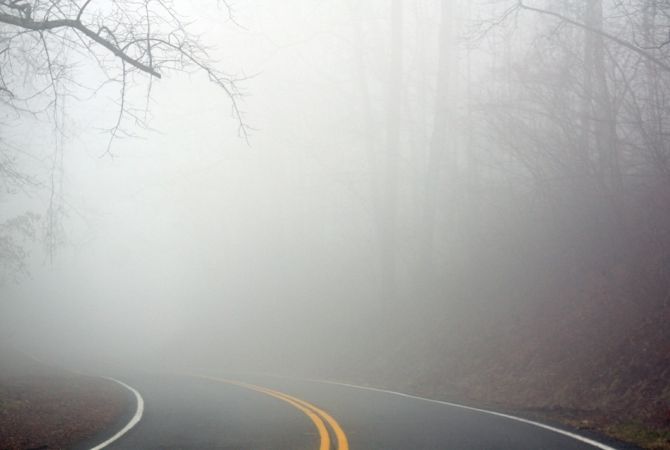  На дороге Арташатаван-Аштарак – густой туман 
