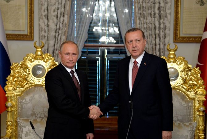  Президент России Владимир Путин и президент Турции Реджеп Тайип Эрдоган провели 
телефонный разговор 