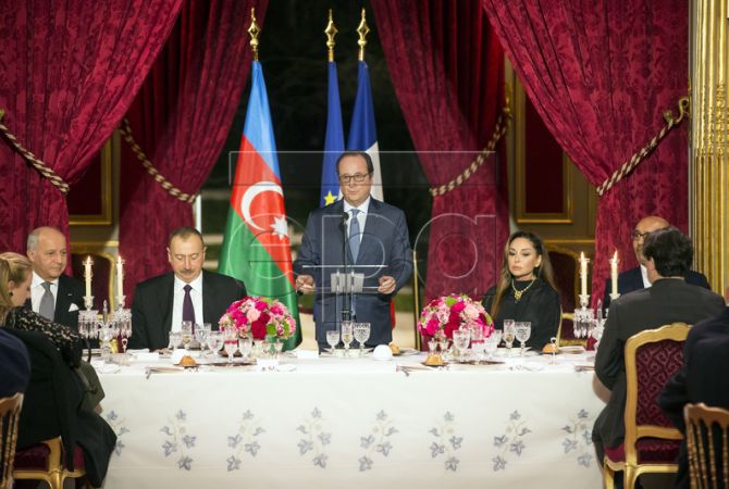 Francois Hollande rules out military solution to NK conflict during meeting with Aliyev 