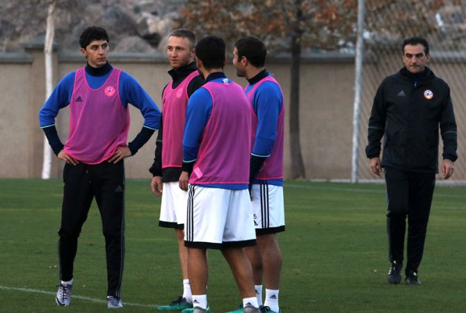 Հայաստանի ֆուտբոլի հավաքականը նախապատրաստվում է Ղազախստանի հետ 
հանդիպմանը
