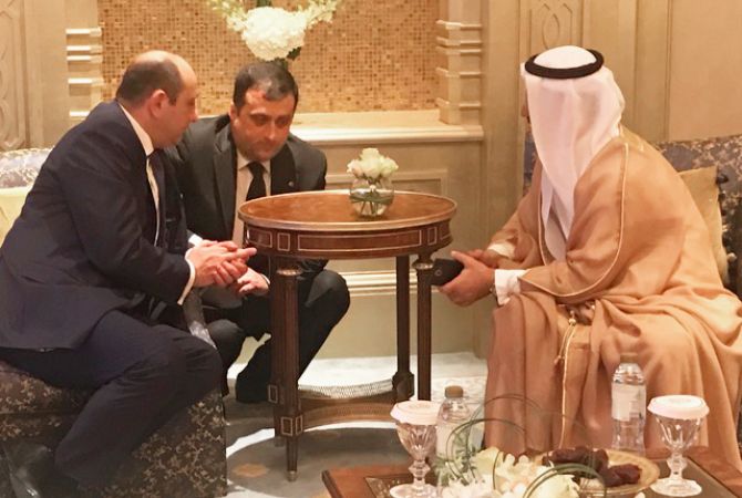 Economy minister Karayan, UAE’s Sultan Bin Saeed Al Mansoori discuss creation of Armenia-UAE 
investment fund 