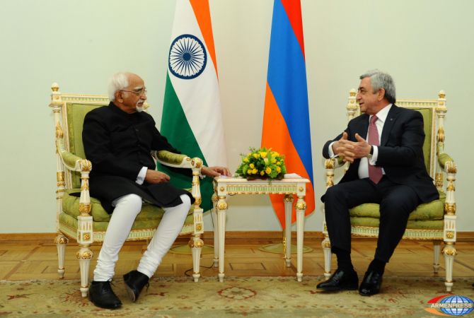 Հնդկաստանի նախագահը Սերժ Սարգսյանին պաշտոնական այցով հրավիրել է 
Հնդկաստան