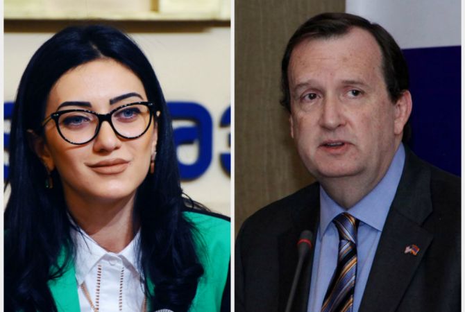 US Ambassador congratulates Arpine Hovhannisyan on assuming post of Vice-Speaker of 
Parliament