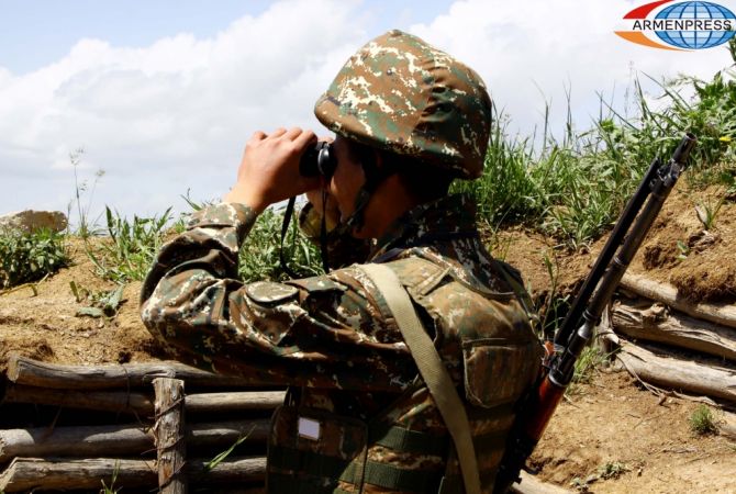 Azerbaijani forces fire D-44 cannon at Artsakh line of contact