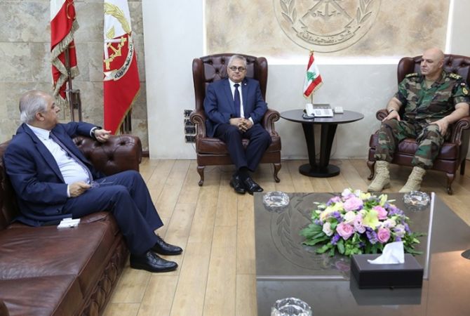 Armenian Ambassador meets with Lebanese Army Commander