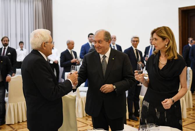 State dinner given in honor of Italy’s President on behalf of President Armen Sarkissian