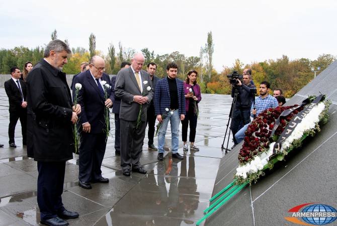 Rudy Giuliani visits Armenian Genocide memorial in Yerevan