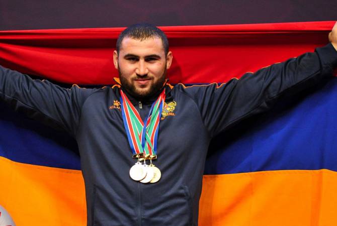 Weightlifting world champion Simon Martirosyan dedicates his victory to Armenia and all 
Armenians