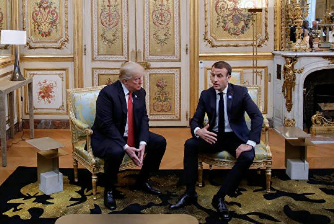 Macron, Trump discuss European security at Paris meeting