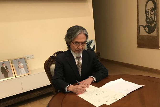 اليابان تقدّم 3.7 مليون $ لأرمينيا لمكافحة فيروس كورونا-أرمينيا شريك وثيق وودي-السفير الياباني-