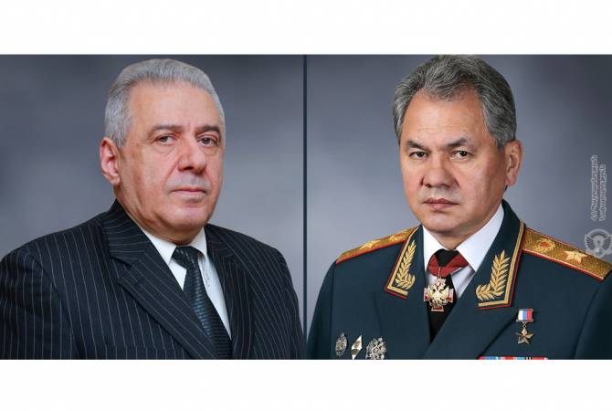 Armenian, Russian Defense Ministers discuss results of bilateral military staff talks 