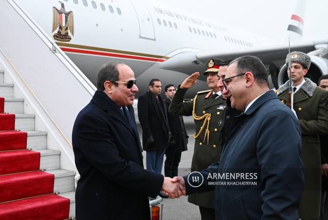 Le Président égyptien arrivé à Erevan