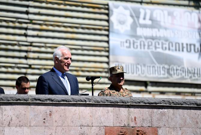 Президент посетил воинскую часть в Тавушской области