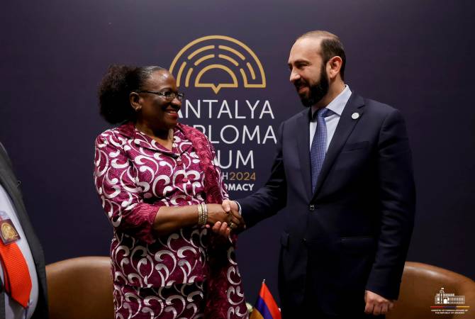 Ararat Mirzoyan a rencontré la ministre des Affaires étrangères de la République du 
Mozambique, Verónica Macamo